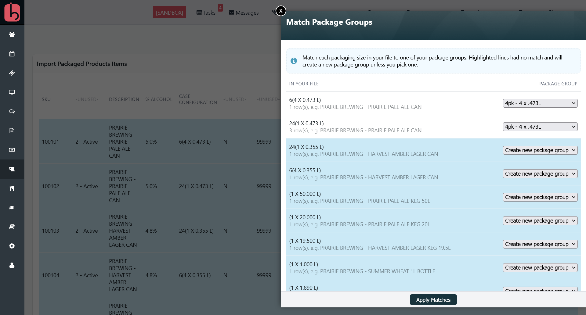 ldb import matching modal